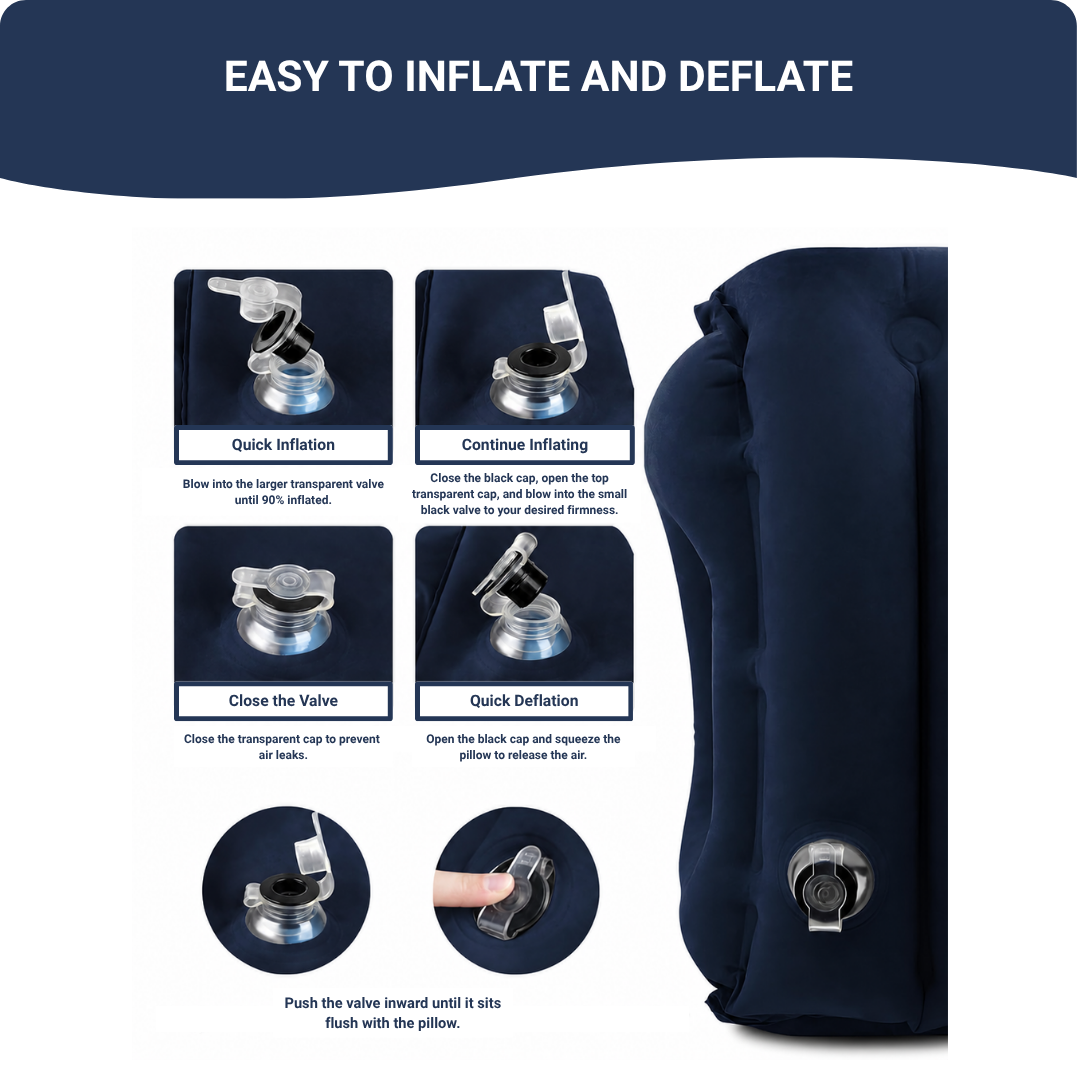 Inflatable Travel Pillow for Comfortable Rest